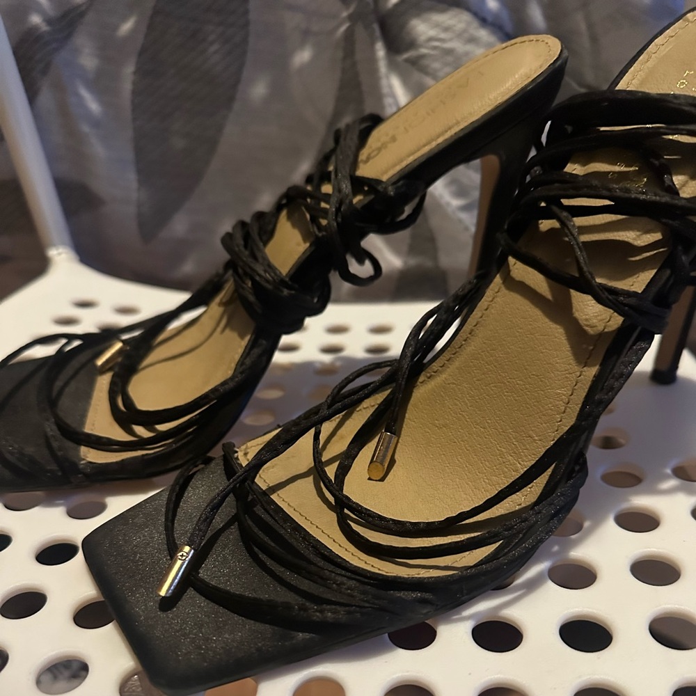 Elegant Black Strappy Heels